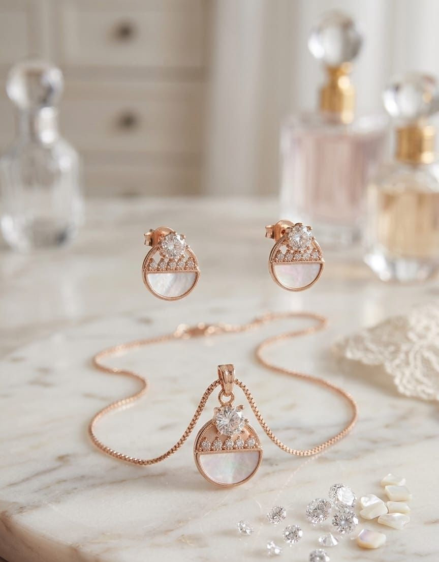 Zircon Locket Set