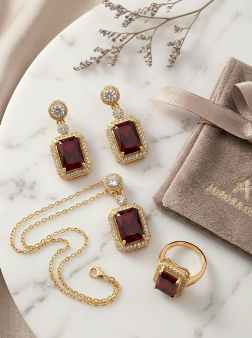 Zircon Locket Set