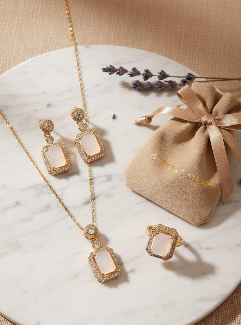 Zircon Locket Set
