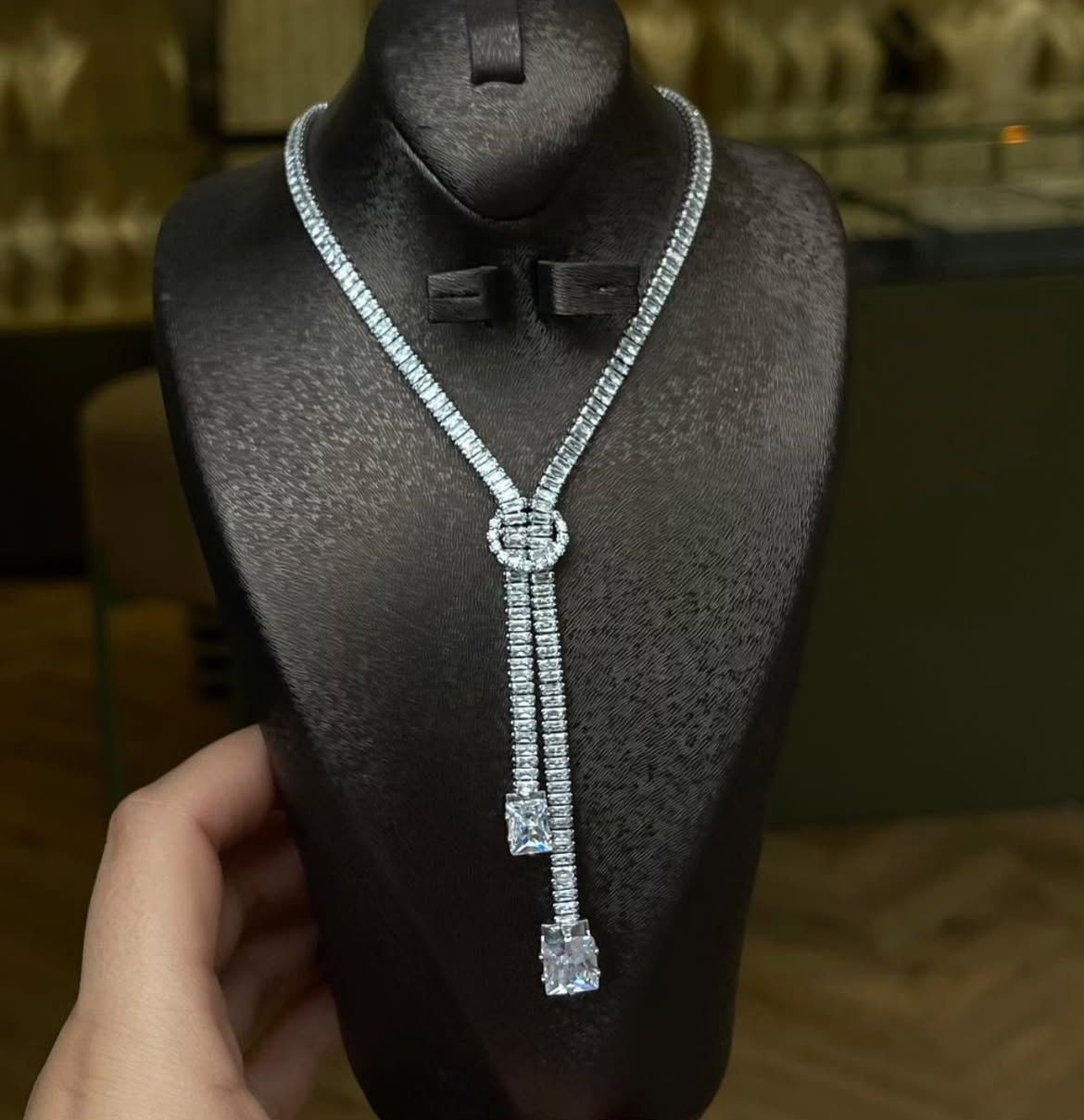 Zircon Long Necklace