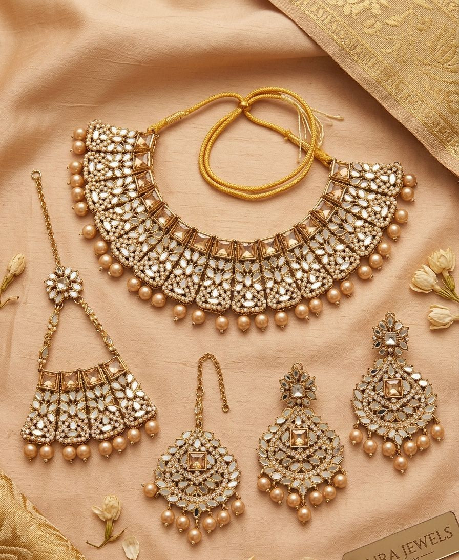 Zircon Stone Bridal Set