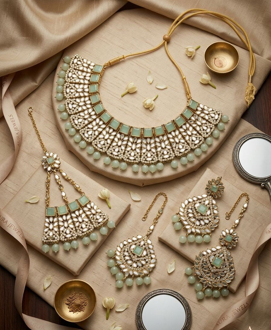 Zircon Stone Bridal Set