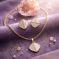 Zircon Stone Locket Set