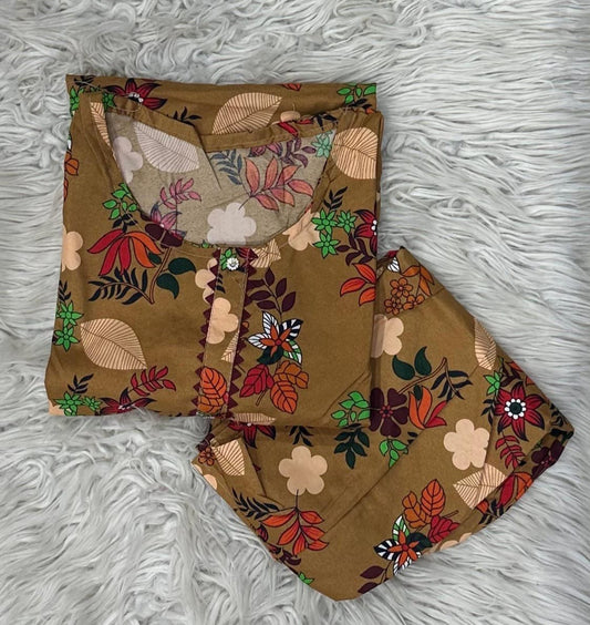 Printed 2 pcs suit