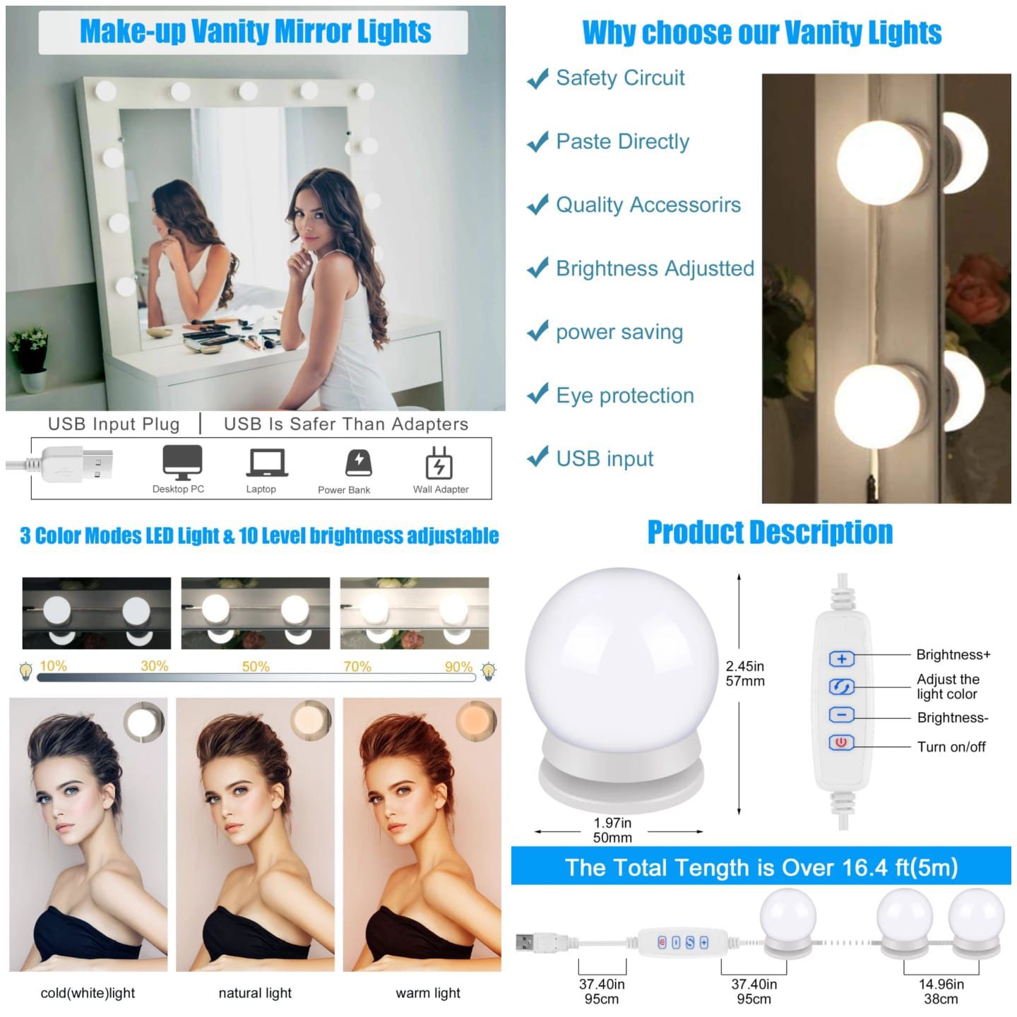 Bulb vanity lights