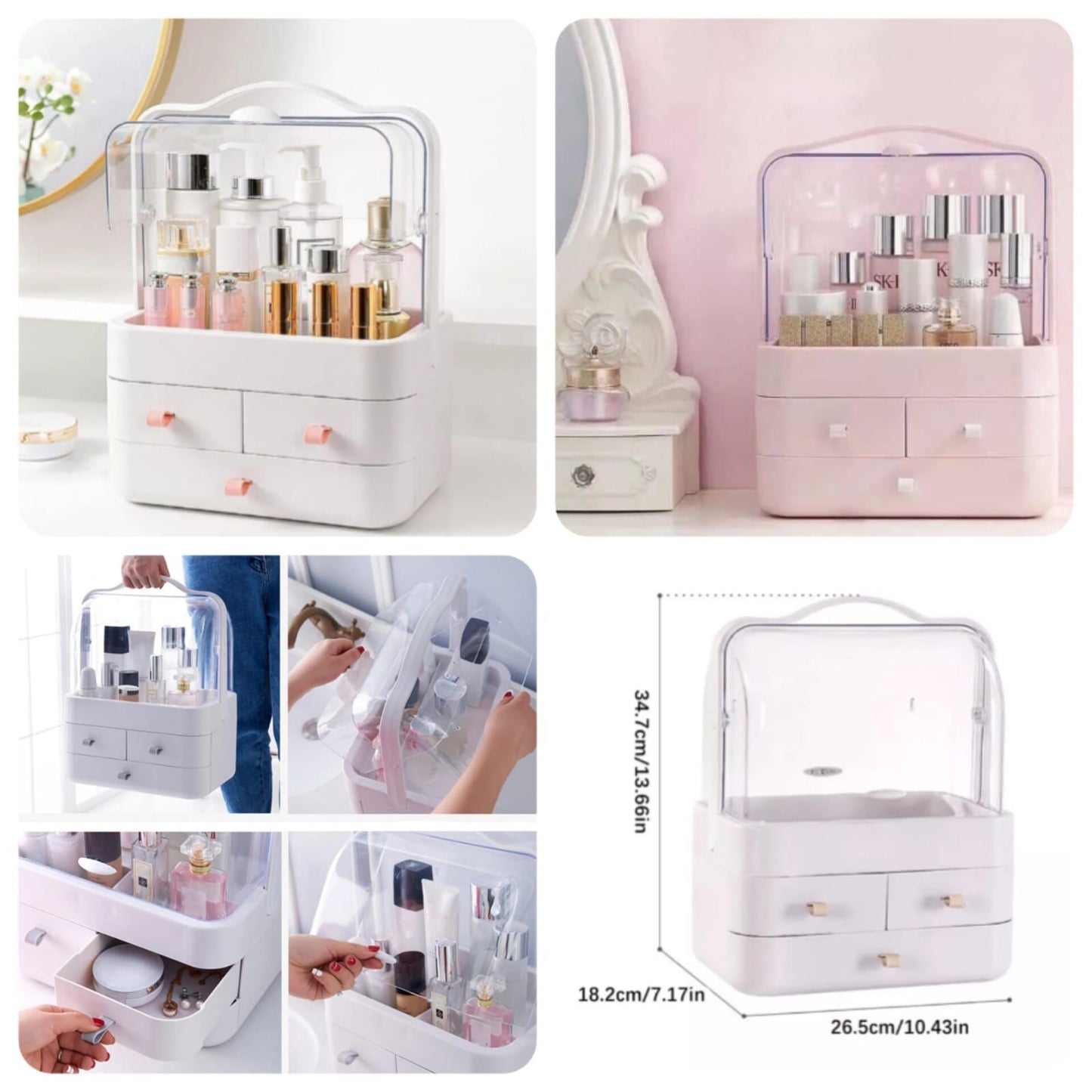 Acrylic Double Side Cosmetic Organizer