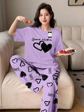Night Suit with Printed Trouser