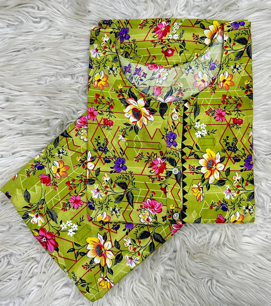 Printed 2 pcs suit