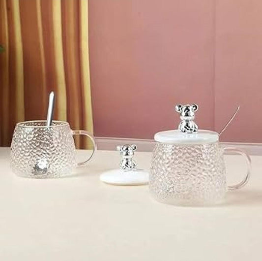 Cute Mug With Lid Spoon