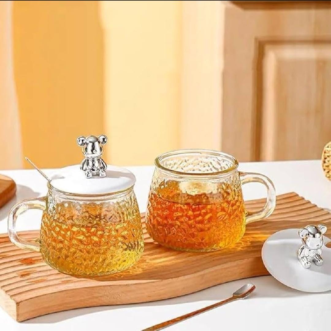 Cute Mug With Lid Spoon