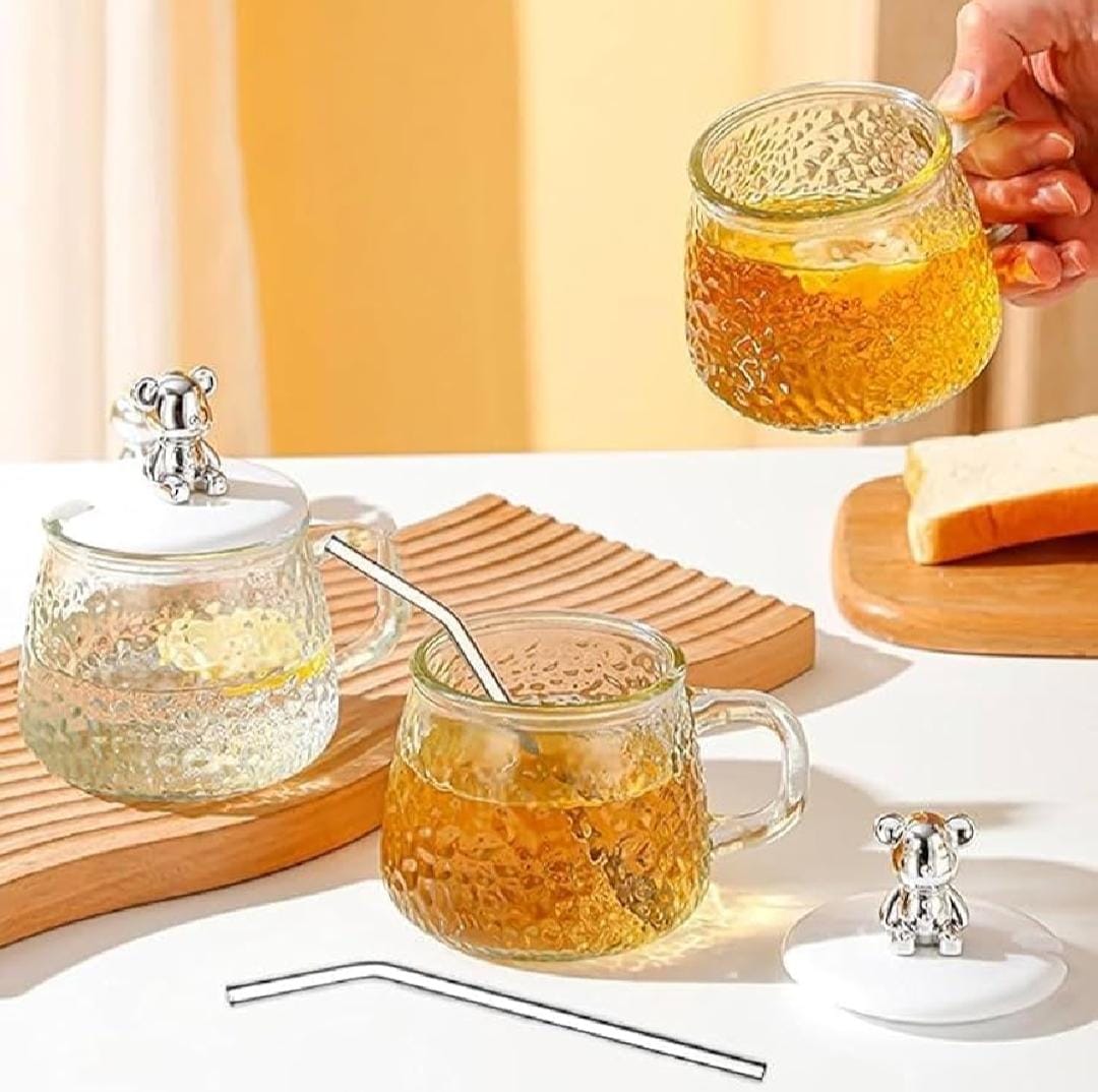 Cute Mug With Lid Spoon
