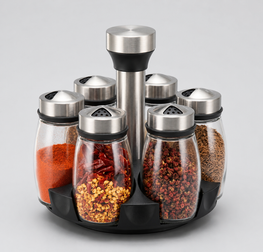 Rotating 6 Bottles Spice Rack