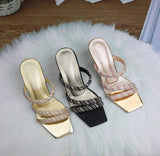 Rhinestone Toe Heel