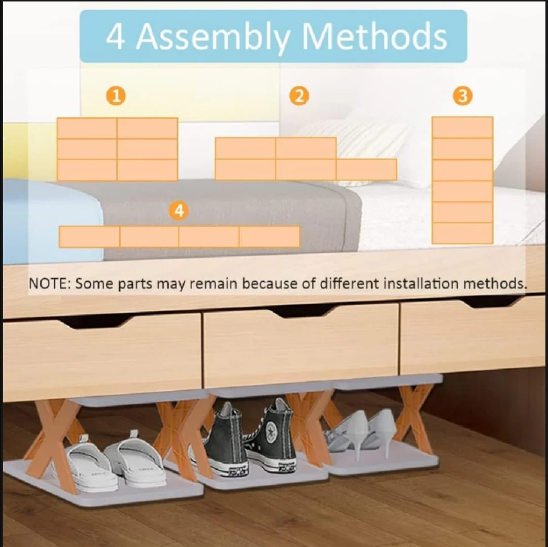 X Shape Plastic Shoe Rack