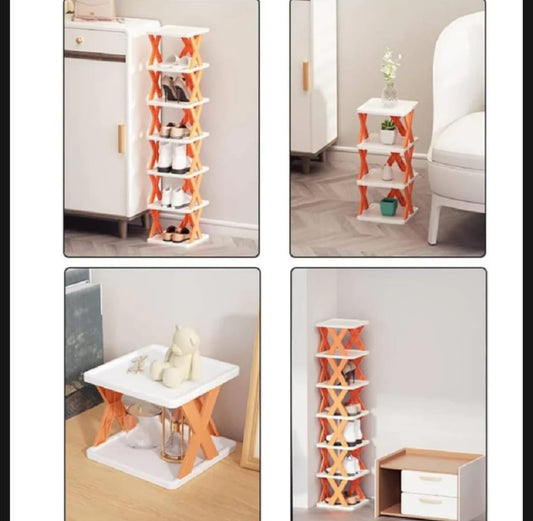 X Shape Plastic Shoe Rack