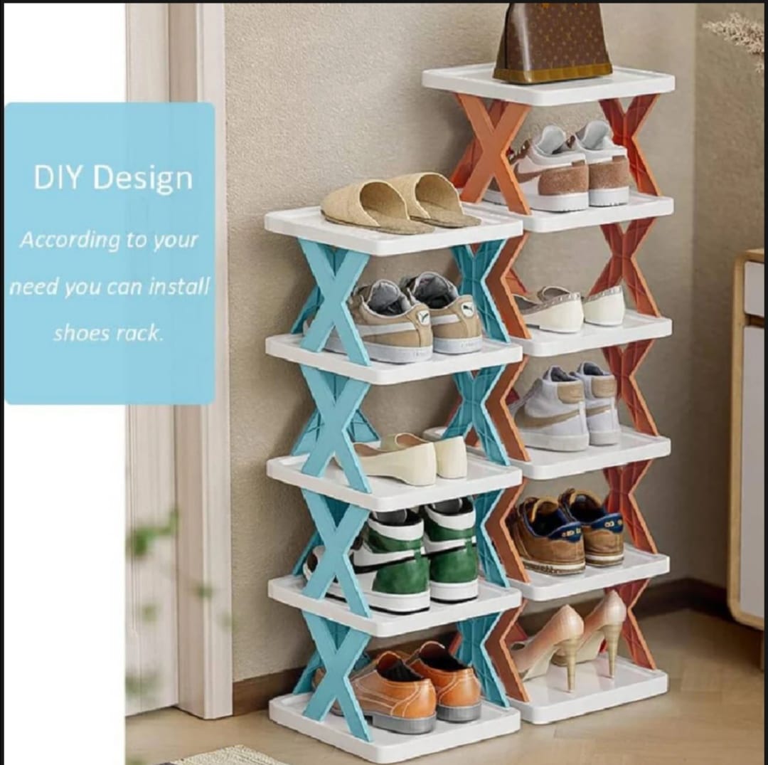 X Shape Plastic Shoe Rack